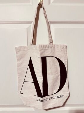 Architectural Digest Tote | AD Canvas Tote in Natural with Black Logo